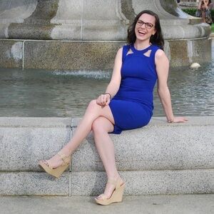 Calvin Klein royal blue dress